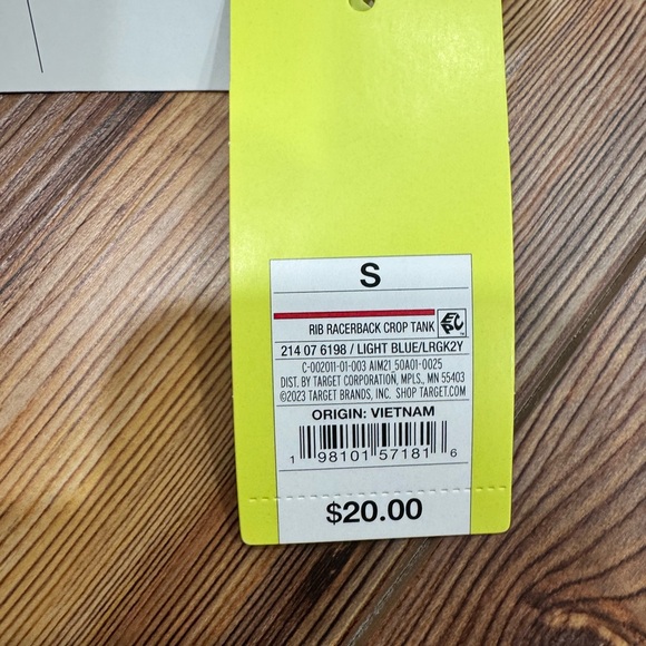 Target Light Blue Ribbed Tank Top - Picture 4 of 5